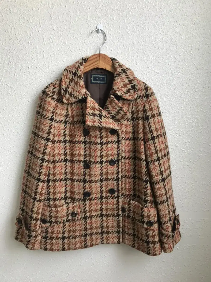 Keith London check pattern coat(85)